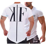 Playera Deportiva Correr Casual Slim Fit Elástica Kf 037 Str