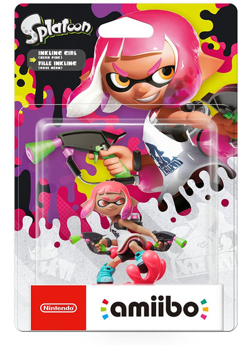 Nintendo Amiibo Inkling Niña Rosa Neón - Splatoon