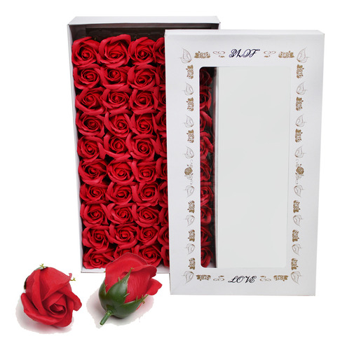 50 Flor De Rosas De Jabón San Valentín Regalo Boda Xv Años