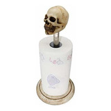 Soporte Para Toallas De Papel De Calavera De Madera Bla...