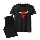 Conjunto Camisa E Bermuda Infantil Sports Basquete Bulls