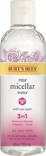 Burt's Bees Agua Limpieza Facial Micelar Con Agua De Rosas