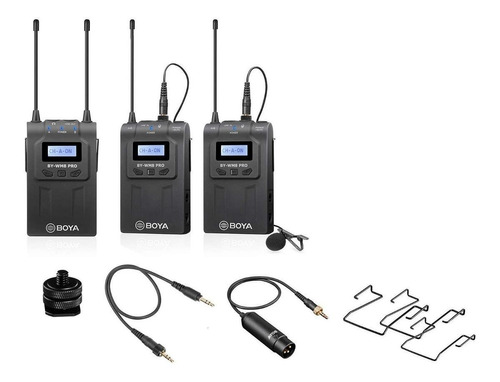 Kit Microfono Inalambrico Uhf 2 Corbateros Boya Wm8 Pro K2