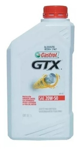 Aceite Mineral Multigrado Castrol Gtx 20w50 1 L Auto