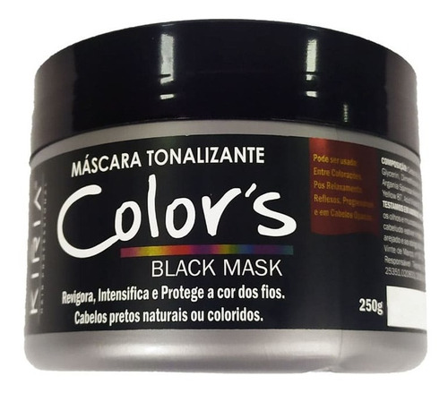 Kit 02 Kiria Máscara Tonalizante Black Color's 250g