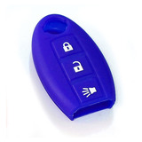 Funda Silicon Llave De Nissan 3 Botones En Azul