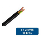 Cordon Rvk Negro 100mts 3x2.5mm