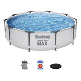 Piscina Estruturada 4.678l + Bomba Filtrante + Capa Bestway