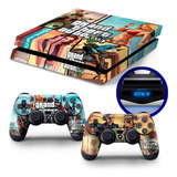 Skin Playstation 4 Fat Ps4 Adesivo Gta V 5