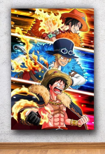 Cuadro Decorativo En Canvasone One Piece Luffy Sabo Ace - 36