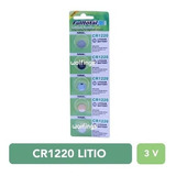 5 Pilas Cr1220 Litio 3v. Larga Duracion Alarma Reloj Balanza