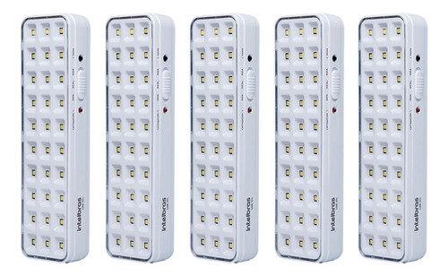 Kit 5 Luminária De Emergência Autônoma Lde 30l Led Intelbras