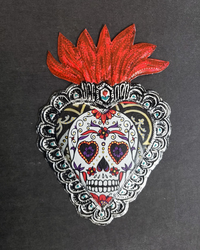 Corazón Mexicano Hecho A Mano, Artesanía Decoración. Catrina