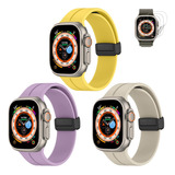3 Correas Para Apple Watch 9 8 Se Ultra, 45 Mm, 41 Mm, 44 Mm