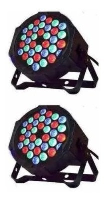 Pack 2 Focos Par Led 36 1w Dmx Alto Brillo Rgb Disco Fiesta