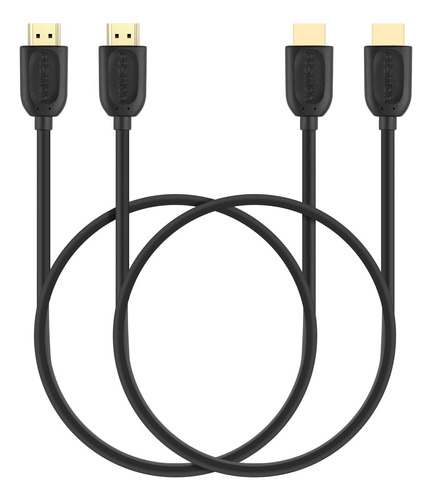 Fosmon 4k Cable Hdmi De 6 Pies (paquete De 2), Ultravelocida