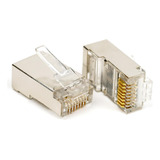 Stp Cat6 Rj45 - Conectores Ethernet Blindados De Metal Para 