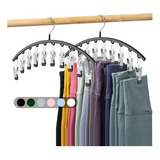 Closet Leotard Hanger Yoga Pants Hanger 2-pack With 10 Clips