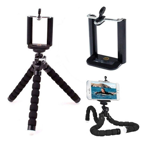 Tripode Flexible Para Celular Y Camara Adaptador Extensible