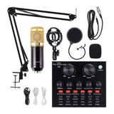 Kit Microfone Bm800 + Pop Filter + Aranha + Braço Articulado