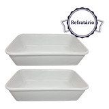 2 Travessa Assadeira Bake Branca 1l 22cm Assar Servir Buffet