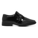  Sapato Social Infantil Verniz Masculino Kids Preto 