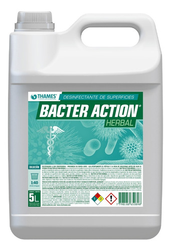 Bacter Action 5lt Amonio Cuaternario Aprobado Anmat