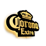 Cartel Luminoso Cerveza Corona Dorado Led Calido Deco Bar