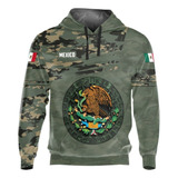 Ct Sudadera Con Capucha Color Verde Musgo Mexicano Camufl