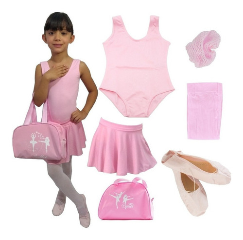 Kit Roupa De Ballet Completa, Figurino Balé Regata