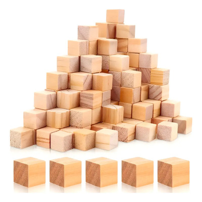 400 Cubos De Madera Naturales Manualidades Didactico 2cm 400 No