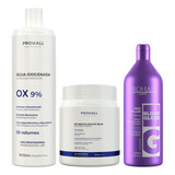 Kit Ox 30 + Pó Descolorante Azul + Matizador Blond Prohall