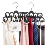 Smartake 2-pack Belt Hangers, 11 Loops Tie Rack With Hooks, 