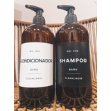 Set Dispensers Pet Shampoo + Acond Etiq Combinada Tiendamama