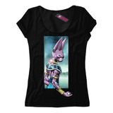 Remera Mujer Lord Beerus Dragon Ball Z Anime Db6 Dtg Premium