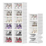 Organizador De Zapatos Plegable Con 6 Capas - Blanco
