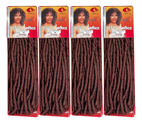 4 Pacote Caixas Nina Softex Crochet Braid Original Wig 