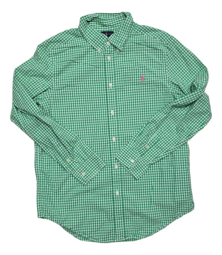 Camisa Ralph Lauren Adolescente Xl 18-20 Años Verde Cuadro