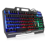 Teclado Gamer Semi Mecânico Metal Usb Luminoso Antigosting