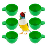 6 Mini Comedero De Plastico Para Pajaros, Loro Pequeno Para 