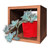 Cubo Estante Organizador Decorativo 20x20x20 Color Cedro