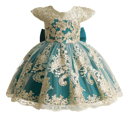 Vestido De Fiesta Nnjxd Bordado Para Niña