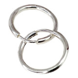 Argollitas N0 Plata 925 Cubanitas 11mm Lisas Aros Mujer Nena