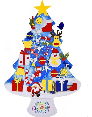 Arbol De Navidad De Fieltro. Para Colgar, Decorativo, Niños