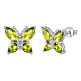 Pendientes De Plata 925 Super Hada Elfo Mariposa Para Mujer