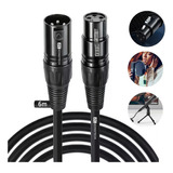 6m Cable Para Microfono,cable Xlr Balanceado Dual Shielded