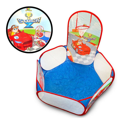 Piscina De Bolinha Personagens Cesta De Basquete 90cm Luxo