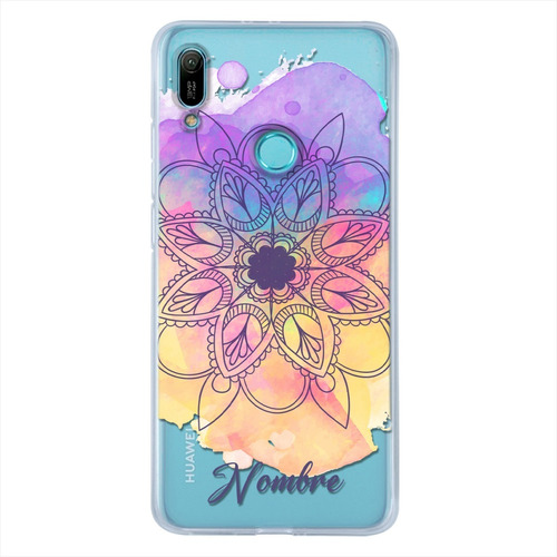 Funda Huawei Antigolpes Mandalas Personalizada Con Nombre