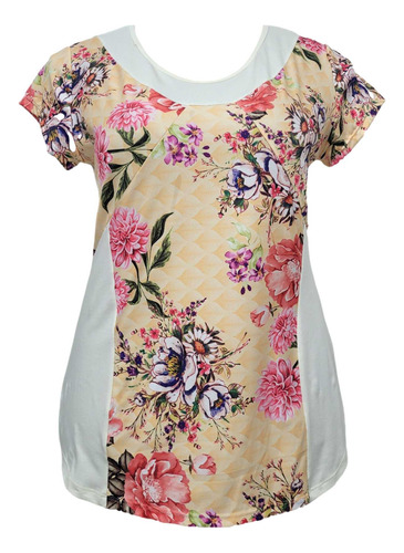 Blusa Bata Feminina Manga Curta Malha Fresquinha Estampada