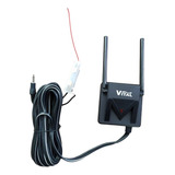 Antena Amplificada Digital Tv Tuner Vhf Uhf Fm Booster 3.5mm